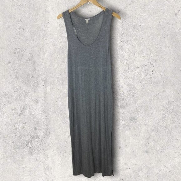 J Crew Grey Modal Maxi Dress Size Small Grey Sleeveless Stretch Style A2440 Boho - Picture 4 of 13